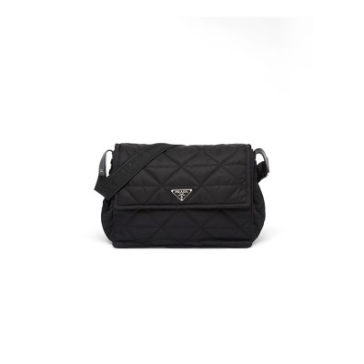 PRADA TOPSTITCHED RE-NYLON SHOULDER BAG 2VD057 (36*28*14cm)
